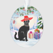 Black Cat X-mas Ornament (Vorderseite)