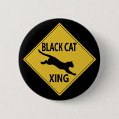 Black Cat Xing Button (Vorderseite)