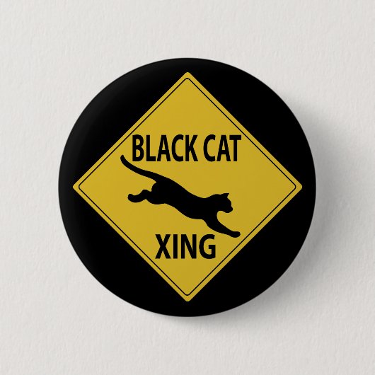 Black Cat Xing Button (Vorderseite)