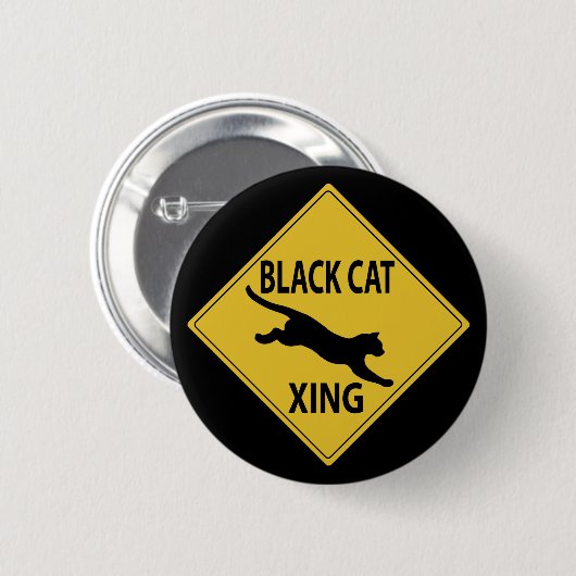 Black Cat Xing Button (Vorne & Hinten)