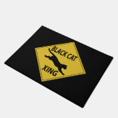 Black Cat Xing Fußmatte (Schrägansicht)