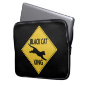 Black Cat Xing Laptopschutzhülle (Vorderseite Links)