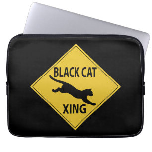 Black Cat Xing Laptopschutzhülle