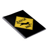 Black Cat Xing Notizblock (Rechte Seite)