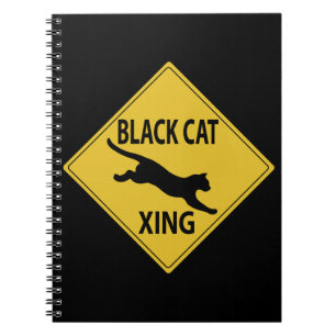 Black Cat Xing Notizblock