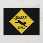 Black Cat Xing Postkarte (Vorderseite)