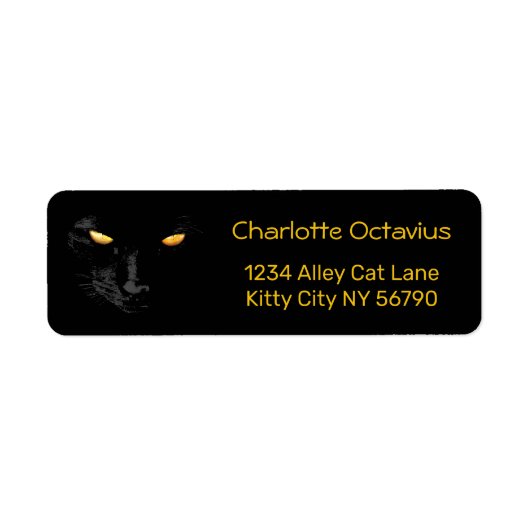 Black Cat Yellow Eyes anpassbar (Vorne)