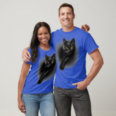 Black Cat Yellow Eyes Cats Teemondgeschenke T-Shirt (Unisex)