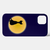 Black Cat & Yellow Moon Halloween Art Case-Mate iPhone Hülle (Rückseite (Horizontal))
