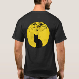 Black Cat Yellow Moon T - Shirt