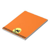 Black Cat Yellow Moon Zaun Notizblock (Rotiert)