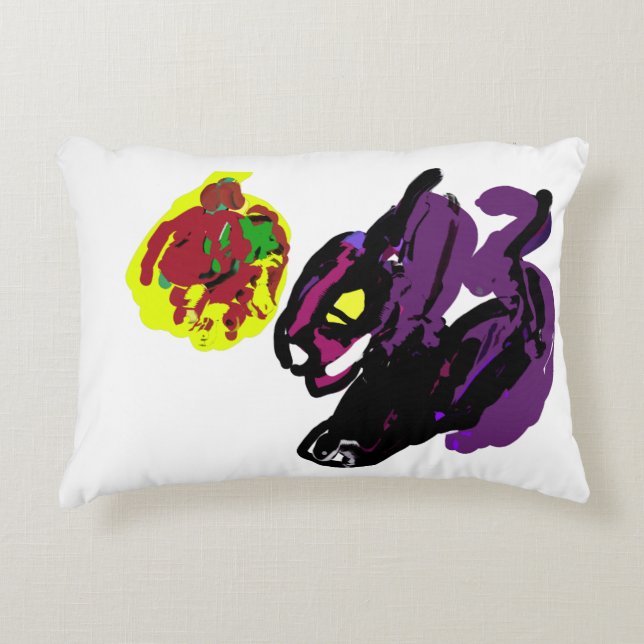 Black Cat yes Herbst Dekokissen (Vorderseite)