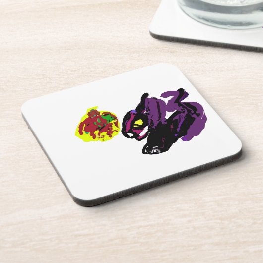 Black Cat yes Herbst Getränkeuntersetzer (Linke Seite)