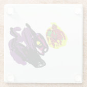 Black Cat yes Herbst Glasuntersetzer (Rückseite)