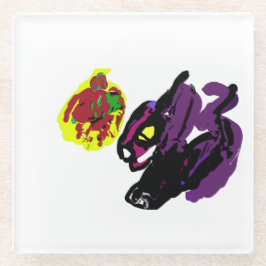 Black Cat yes Herbst Glasuntersetzer