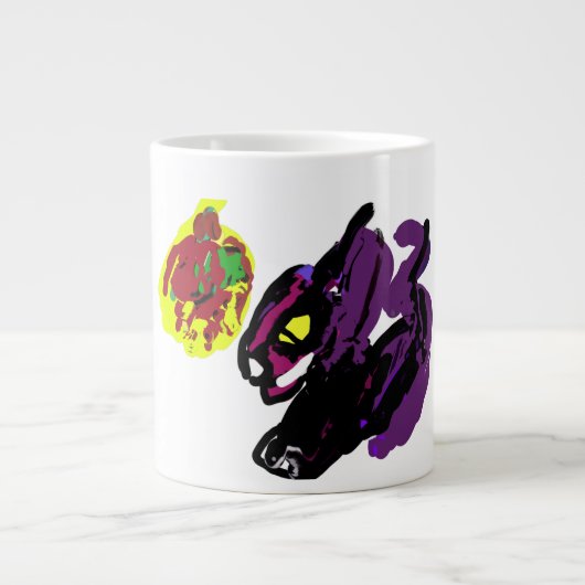 Black Cat yes Herbst Jumbo-Tasse (Vorderseite)