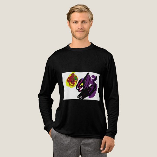 Black Cat yes Herbst Tri-Blend Shirt (Volle Vorderseite)