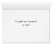 Black Cat You're My Someone Card (Innenansicht Horizontal (Unten))
