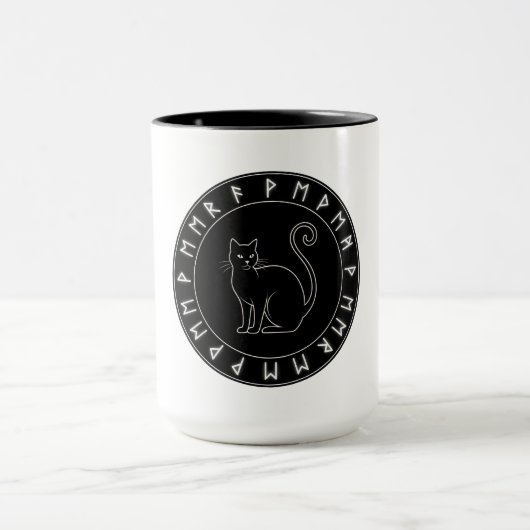 Black Cat Zauber Halloween Tasse (Zentrum)