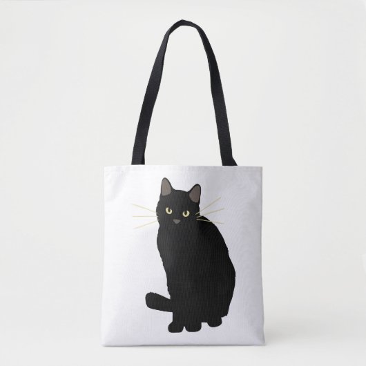 Black Cat Zeichnend Niedliche Black Cat Cat Mama C Tasche (Vorderseite)