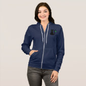 Black Cat Zip Hoodie (Vorne ganz)