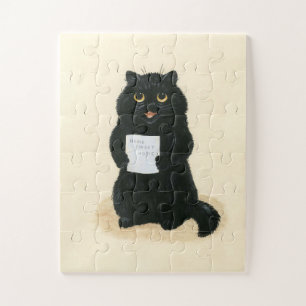 Black Cat Zuhause Sweet Zuhause Rescue Shelter Nie Puzzle
