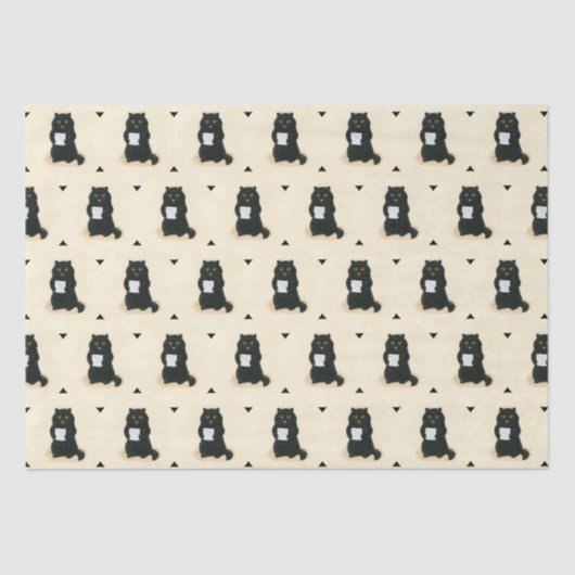 Black Cat Zuhause Sweet Zuhause Rescue Shelter Nie Seidenpapier (Vorderseite)