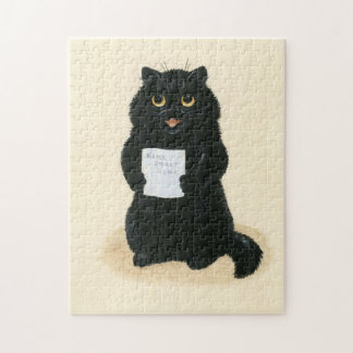 Black Cat Zuhause Sweet Zuhause Rescue Shelter Vin Puzzle
