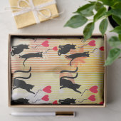 Black Cats And Balloons Seidenpapier (Geschenk)