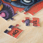 BLACK CATS AND JACKS SEE NO EVIL HALLOWEEN PUZZLE (Seite)