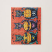 BLACK CATS AND JACKS SEE NO EVIL HALLOWEEN PUZZLE (Vertikal)