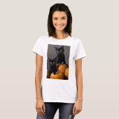 Black Cats and Pumpkins T-Shirt (Vorne ganz)