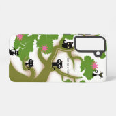 Black Cats Bonsai Tree Galaxy Case – White Samsung Galaxy Hülle (Rückseite (Horizontal))