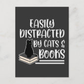 Black Cats Books Reader Kitten sucht Bookworm Postkarte (Vorderseite)