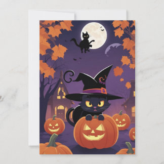 Black Cat's Charm - Halloween-Geschenkkarte Feiertagskarte
