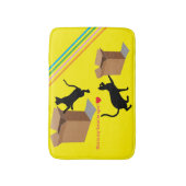 Black Cats Find a Box Bath Mat Badematte (Vorderseite Vertikal)
