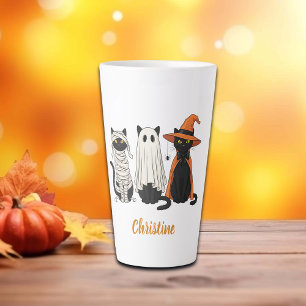 Black Cats Ghosts Halloween Milchtasse