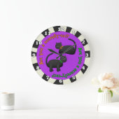 Black Cats Halloween Wall Clock Große Wanduhr (Zuhause)