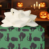 Black Cats Halloween Witch's Cat Pixel Art Pattern Geschenkpapier