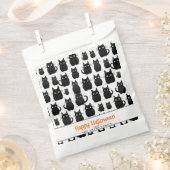Black Cats Individuelle Name Happy Halloween Geschenktütchen (Ausgeschnitten)