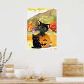 Black Cats “Mommy and Me” Wall Art Poster  (Küche)