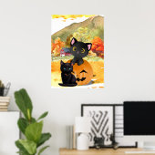 Black Cats “Mommy and Me” Wall Art Poster  (Heimbüro)