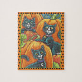 BLACK CATS, MOUSE, PUMPKIN PATCH HALLOWEEN PUZZLE (Vertikal)