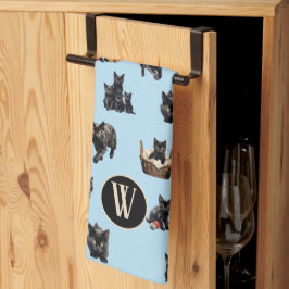 Black Cats Musterküche Küchengeschirr Handtuch