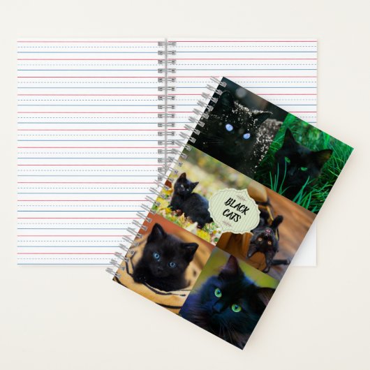 Black Cats Notebook Notizblock (Innen)
