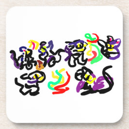 Black  Cats party Getränkeuntersetzer