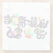 Black  Cats party Glasuntersetzer (Rückseite)