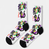 Black Cats Party Socken (Linkes Detail)