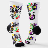 Black Cats Party Socken (Gewinkelt)