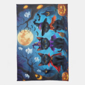 Black Cats Pumpkin Halloween Funny Geschirrtuch (Vertikal)